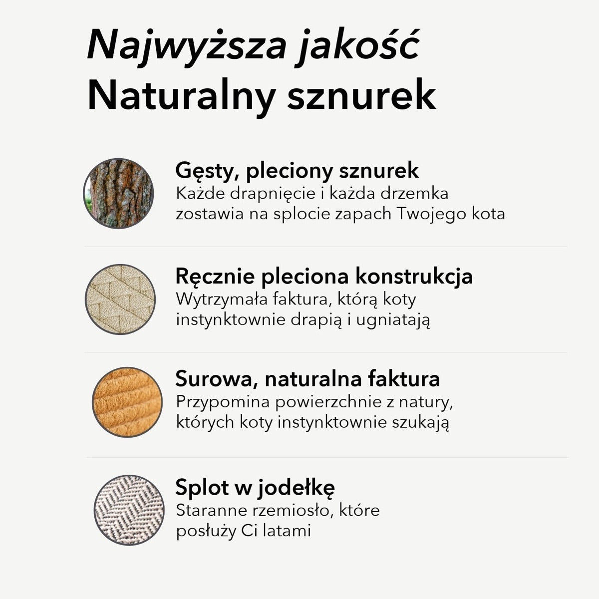 Ręcznie pleciony splot w jodełkę